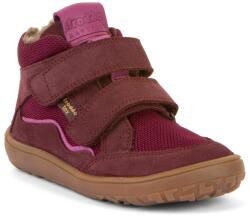 Froddo cizme barefoot de iarnă pentru fete TEX WOOL Bordeaux Froddo G3110266-7W | încălțăminte pentru copii cu închidere Velcro | pantofi din piele cu membrană și talpă flexibilă - 39