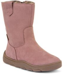 Froddo cizme barefoot de iarnă pentru fete ZERU TEX BOOT Dark Pink G3160257-3 | încălțăminte înaltă cu fermoar | impermeabile cu membrană și talpă flexibilă - 38