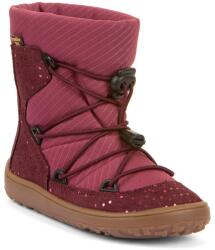Froddo ghete de iarnă barefoot pentru fete TEX TRACK WOOL Bordeaux+ G3160251-7 | ghete înalte, ușor de încălțat | cizme impermeabile cu membrană și talpă flexibilă - 34