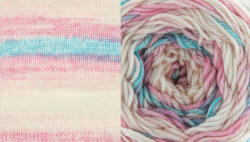  Everyday Batik cake, színátmenetes fonal 140g 74202 Rózsaszín-krém-Türkiz