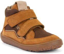 Froddo Ghete barefoot pentru copii TEX WOOL Cognac Froddo G3110266-4W | ghete pentru copii cu închidere Velcro | încălțăminte din piele cu membrană și talpă flexibilă - 27