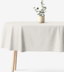 Goldea ünnepi ovális teflonos terítő - tej színű nagy ornamentekkel ékesített 120 x 200 cm