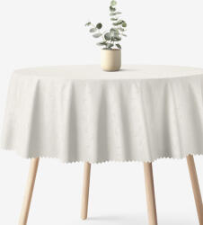 Goldea ünnepi kör alakú teflonos terítő - tej színű nagy ornamentekkel ékesített Ø 100 cm