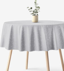 Goldea ünnepi kör alakú teflonos terítő - szürke nagy ornamentekkel ékesített Ø 130 cm