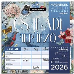 LizzyCard Falinaptár mágneses LIZZY CARD 220x220mm 2 hetes Anyu tervezője Scrapbook Style 2026