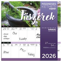LizzyCard Falinaptár mágneses LIZZY CARD 220x220mm 2 hetes Fűszernövények 2026