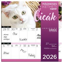 LizzyCard Falinaptár mágneses LIZZY CARD 220x220mm 2 hetes Cicák 2026