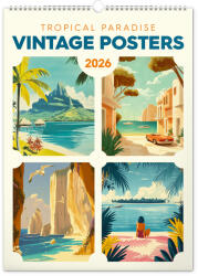 Realsystem Vintage Posters - Tropical Paradise, képes falinaptár 2026