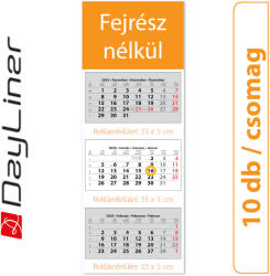 Dayliner SP3, 3 tömbös 3 hónapos speditőr naptár - Fejrész nélkül, 10db/csomag