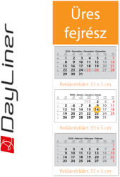 Dayliner SP3, 3 tömbös 3 hónapos speditőr naptár - Üres, nyomtatható fejrésszel