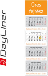 Dayliner SP4, 4 tömbös 4 hónapos speditőr naptár - Üres, nyomtatható fejrésszel