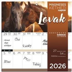 LizzyCard Falinaptár mágneses LIZZY CARD 220x220mm 2 hetes Lovak 2026