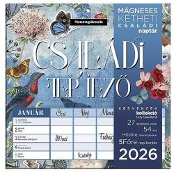 LizzyCard Falinaptár mágneses LIZZY CARD 220x220mm 2 hetes Családi tervező 2026