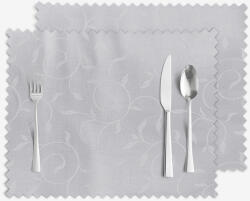 Goldea suport farfurii festiv din teflon - gri cu ornamente mari - 2 buc 30 x 40 cm Fata de masa