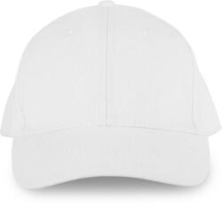 K-UP KP134 tépőzáras pamut 6 paneles baseball sapka K-UP, White-U (kp134wh-u)