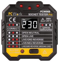 UNI-T Tester priza, CAT II 300V, PCWork PCW06B (PCW06B)