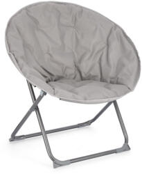 Bizzotto Fotoliu pliabil cadru din otel si perna textil gri Rock 65 cm x 75 cm x 80 h x 42 h1 (0815076)