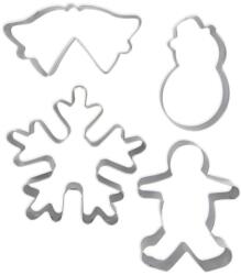 Zenker Set forme pentru prajituri Zenker 672805 Craciun 4 modele inox (672805)