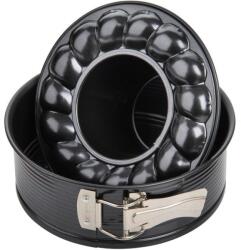 Zenker Forma de copt Zenker Springform O18 cm cu 2 baze Antiaderent Negru Metallic (6506)