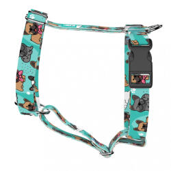 april & june Francia Bulldog, kék - Kutyahám és Macskahám - French Bulldog, blue - april & june (anj-h-167-XS-15-P)