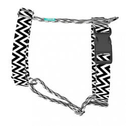 april & june Fekete-fehér cikcakk - Kutyahám és Macskahám - Black and White ZigZag - april & june (anj-h-124-XS-15-P)