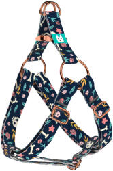 april & june Koponya és Rózsa mintás - Belelépős Kutyahám - Skull and Bones with Roses - april & june (anj-sih-150-XXS-15-R)