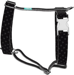 april & june Szivecskés, fekete - Kutyahám és Macskahám - Black Hearts on Black - april & june (anj-h-235-XS-15-S)