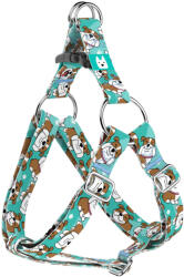 april & june Angol bulldog, kék - Belelépős Kutyahám - English Bulldog, blue - april & june (anj-sih-188-XXS-15-P)