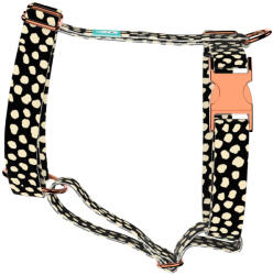 april & june Bézs foltok fekete alapon - Kutyahám és Macskahám - april & june (anj-h-269-XS-15-R)