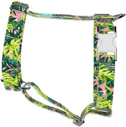 april & june Monstera levelek rózsaszín alapon - Kutyahám és Macskahám - Tropical Monstera Leaves on Pink - april & june (anj-h-226-XS-15-S)