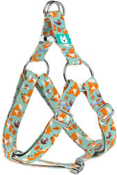 april & june Róka mintás, zöld - Belelépős Kutyahám - Cute Little Fox Light - april & june (anj-sih-135-XXS-15-S)