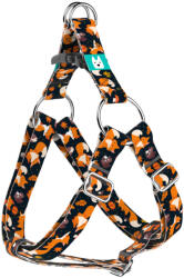 april & june Róka mintás, fekete - Belelépős Kutyahám - Cute Little Fox Dark - april & june (anj-sih-134-XXS-15-P)