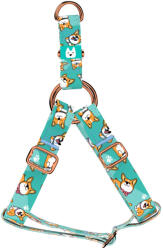 april & june Pembroke Welsh Corgi, kék - Belelépős Kutyahám - Pembroke Welsh Corgi, blue - april & june (anj-sih-158-XXS-15-R)