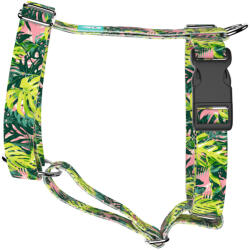 april & june Monstera levelek rózsaszín alapon - Kutyahám és Macskahám - Tropical Monstera Leaves on Pink - april & june (anj-h-226-XS-15-P)