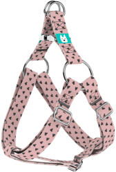 april & june Szivecskés, rózsaszín - Belelépős Kutyahám - Black Hearts on Pink - april & june (anj-sih-126-XXS-15-S)