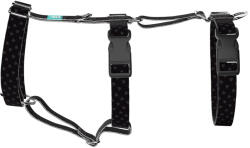 april & june Szivecskés, fekete - Biztonsági Kutyahám és Macskahám - Black Hearts on Black - april & june (anj-sh-235-XS-15-P)