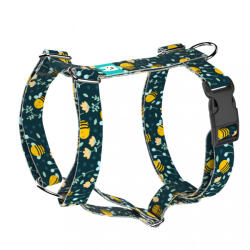 april & june Méhecske mintás, kék - Kutyahám és Macskahám - Cute Kawaii Bees Blue - april & june (anj-h-123-XS-15-P)