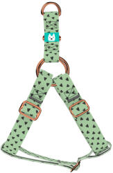 april & june Szivecskés, zöld - Belelépős Kutyahám - Black Hearts on Matcha - april & june (anj-sih-127-XXS-15-R)