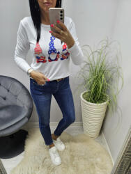 Norafashion Csinos manó mintás hosszú ujjú felső (720673)