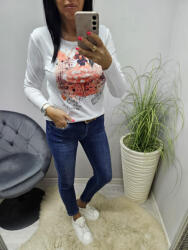 Norafashion Csinos nőimintás hosszú ujjú felső (353644)