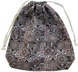 MK Bea Nagy cipós zsák - barnás-rózsaszín geometriai mintával