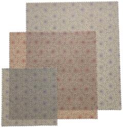 QueenBee Méhviaszos kendő szett - spirál mintás Szám: Piros-lila-piros