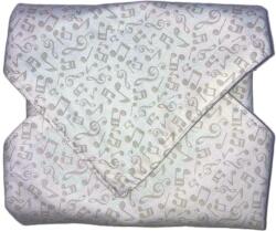 MK Bea Újraszalvéta - fehér alapon szürke hangjegy mintával