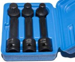  XZN (spline) légkulcsfej készlet, 1/2", 6 darabos (SW2501)