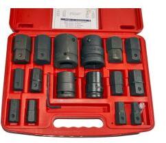 Genius Tools légkulcsfej készlet, imbusz, metrikus 3/4" és 1", 17 darabos (BS-6817H)