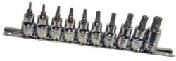 Genius Tools torx (külső) bit készlet crowa foglalatban, 3/8", 10 darabos (BS-310T)