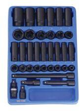 légkulcsfej készlet, metrikus, hosszú és normál, 1/2", 35 darabos (MS-435I)