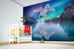 DIMEX ART Самозалепваща се флизелинова фототапета пегас и езерото 375 x 250 см