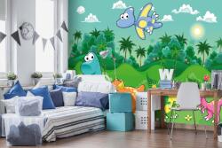 DIMEX ART Самозалепваща се флизелинова фототапета динозаври в гората 375 x 250 см