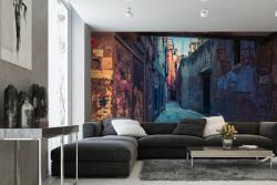 DIMEX ART Самозалепваща се флизелинова фототапета тясна венецианска улица 375 x 250 см